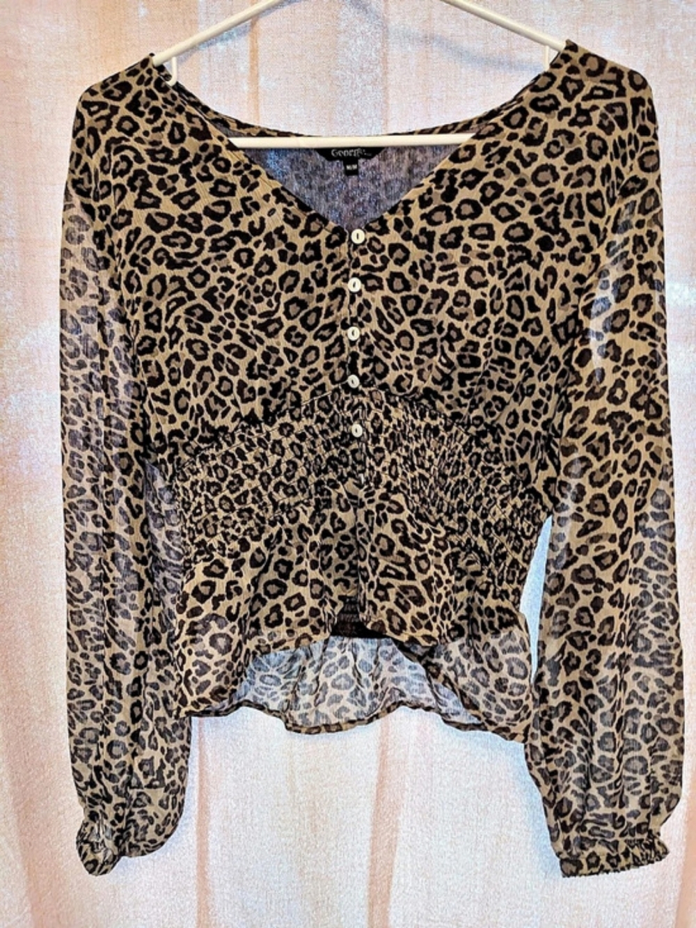 George Leopard Print Blouse // Size Medium // Like New